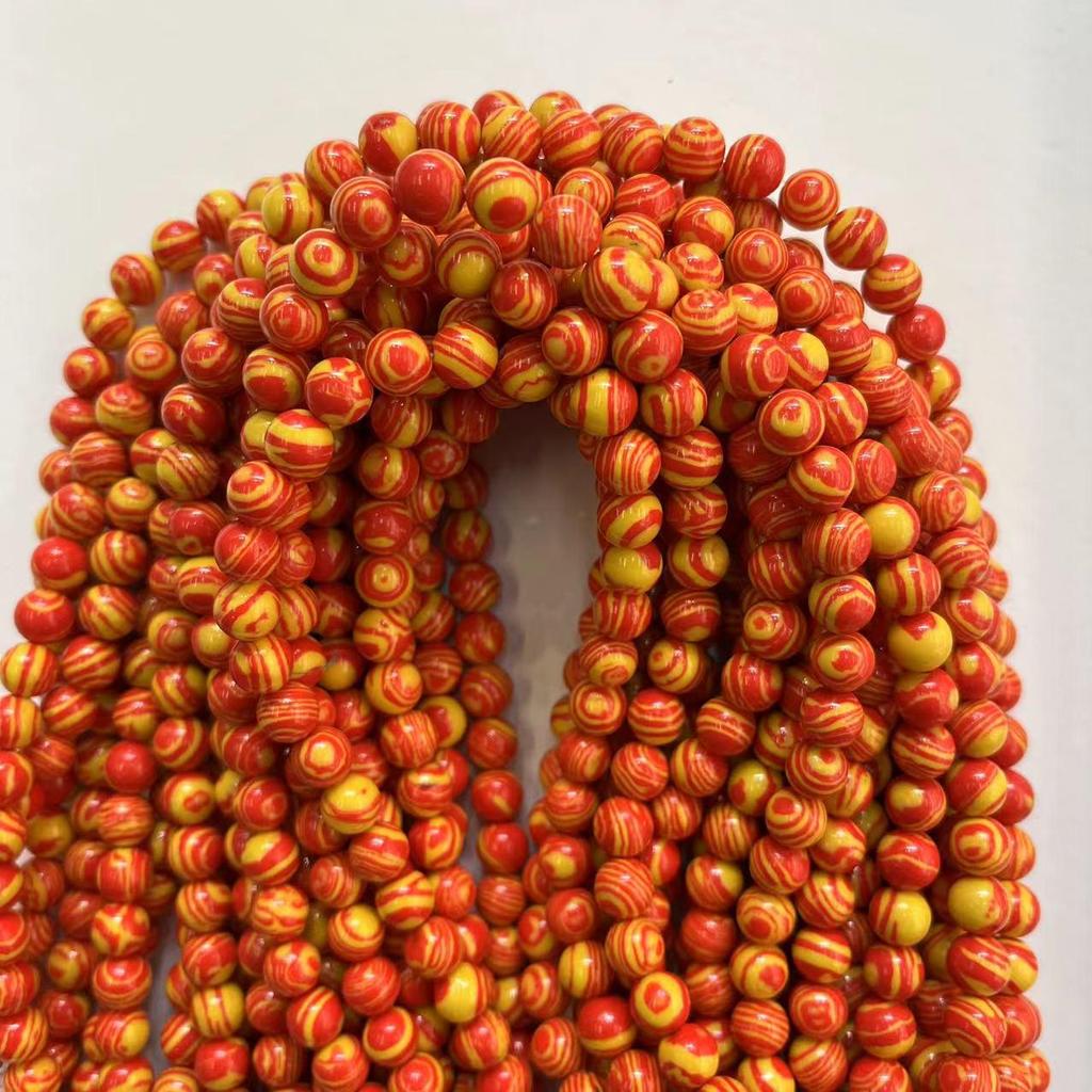 Synthetic Malachite Round Beads – Ideal for DIY Jewelry: Bracelets, Necklaces, Accessories