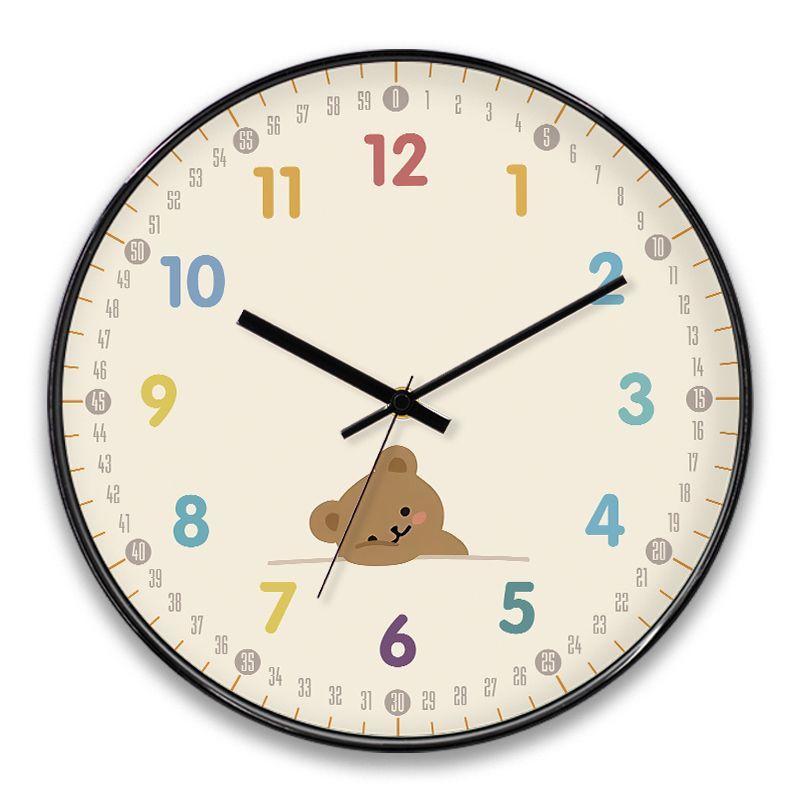 Simple Silent Clocks Living Room Bedroom Wall Hanging Clock Early Childhood Room Quartz Watch Home Decoration
