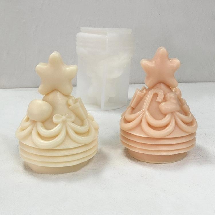 Christmas Tree Silicone Molds for Candle Soap Chocolate Christmas Decorations Epoxy Resin Craft, Fondant Silicone Molds