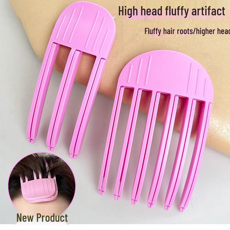 High Crown Styling Comb: Hair Root Volumizer & Geometric Padding Clip