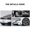 1/22 BMW I8 New Energy Car Alloy Sports Car Model Diecast Metal Racing Car Vehicles Model Simulation Sound Light Childrens Toys Gift