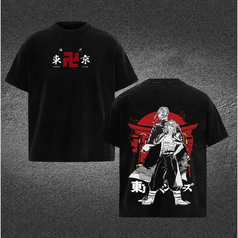 Anime Tokyo Revengers Hanagaki Takemichi Graphic T Shirt Men Women Clothing Oversized Tshirt Washed Cotton Tee Harajuku T-shirt