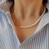Nevada Pearl Necklace (half Pearl and Half Metal)