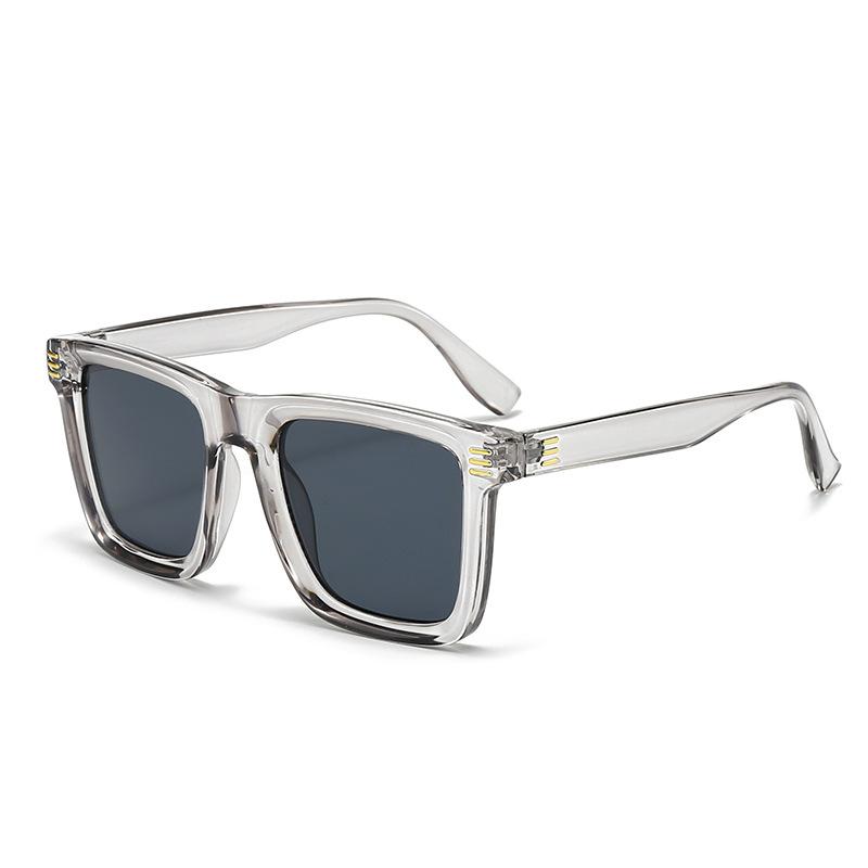 Men's High-end Large-frame Square Sunglasses with European and American Style, UV Protection.