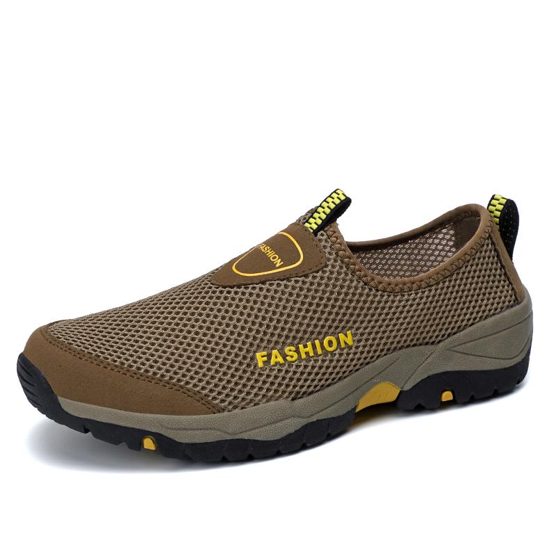 Men Breathable Sneakers New Fashion Shoes Climbing Hiking Shoes Men Outdoor Beach Shoes Mesh Shoes Mens Work Shoes Men