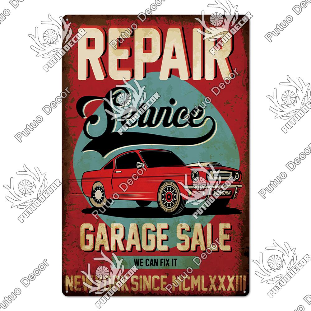 Putuo Decor My Rules Tin Sign Retro Plaque Metal Plate Vintage Wall Art Poster Decortive for Garage Man Cave Club Bar Home