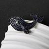 Korean Creative Blue Whale Fish Brooch Retro Luxury Temperament Brooch Niche Design Sweater Pin Suit Trendy Accessories
