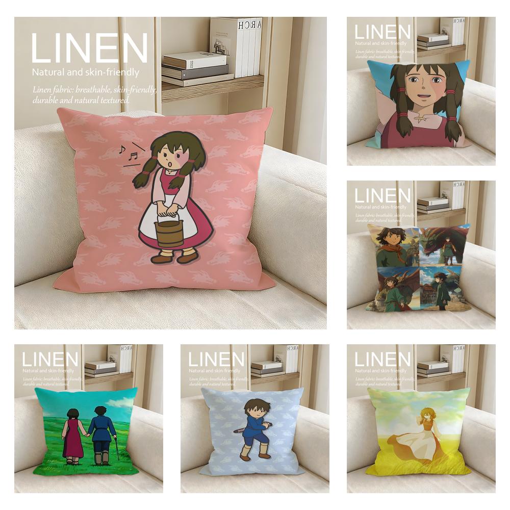Animation Tales from Earthsea Cushion Cover Pillowcase Set Pcs x x Breathable Washable Sofa Cushion Cover