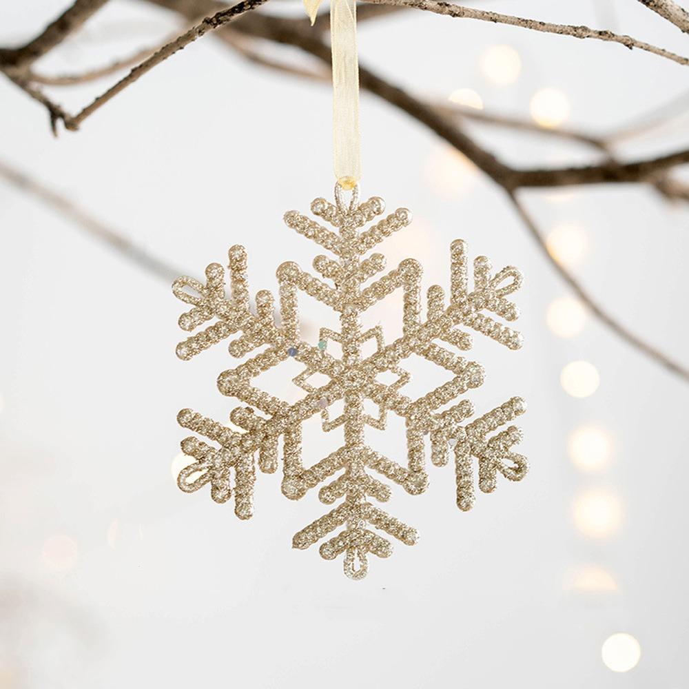 Transparent Artificial Snowflake Decoration Xmas Tree Hanging Pendant  Merry Christmas Decoration