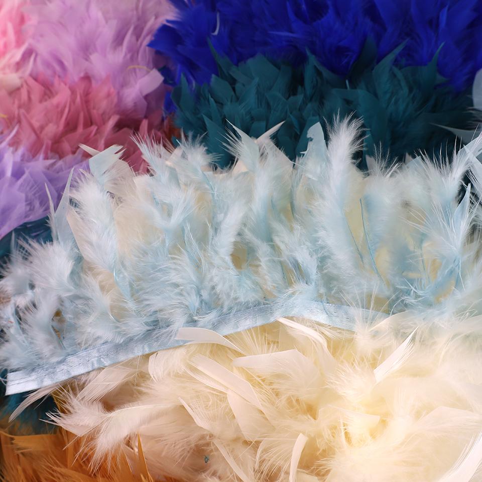 10 Meters Turkey Feathers for Clothes DIY Marabou Feather Fringe for Needlework Party Plume Handmade Mirror Home Decor Wholesale