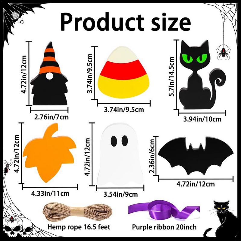 Halloween Tiered Tray Decor Set Cute Sign Ghost Halloween Theme Party For Home Decoration