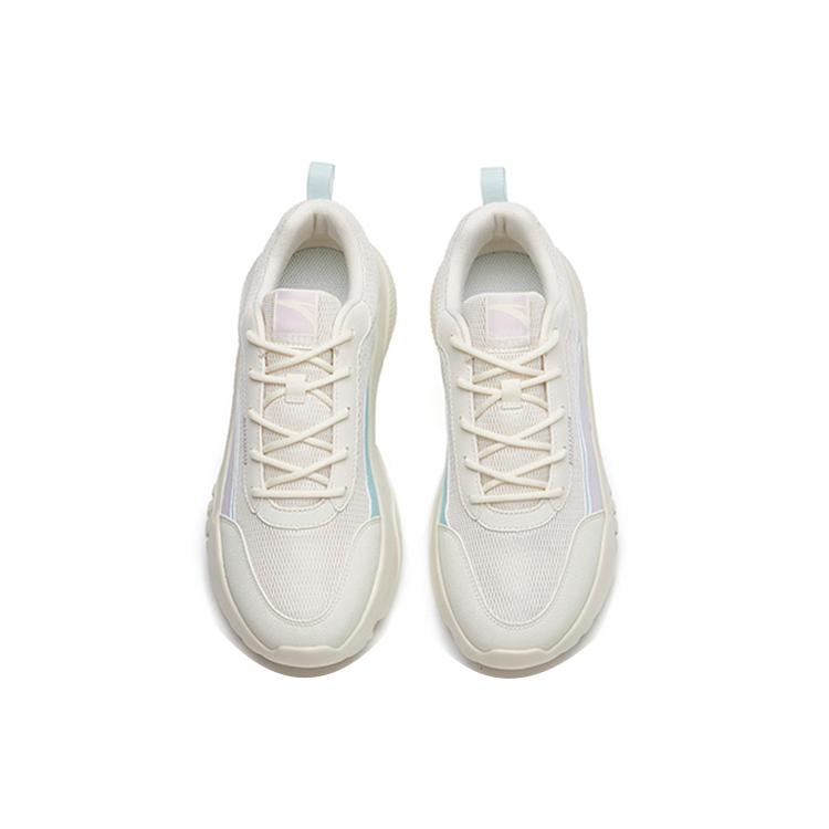 Anta Comfortable Cushioning Slip Resistant Abrasion Resistant Low Top Casual Shoes Women's White Blue 922218872-1