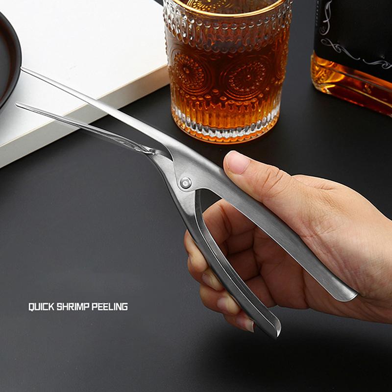 Stainless Steel Shrimp Stripper Shrimp Line Remover Peeler Cleaning Fishing Lobster Peeling Seafood Tools Kitchen Accessories
