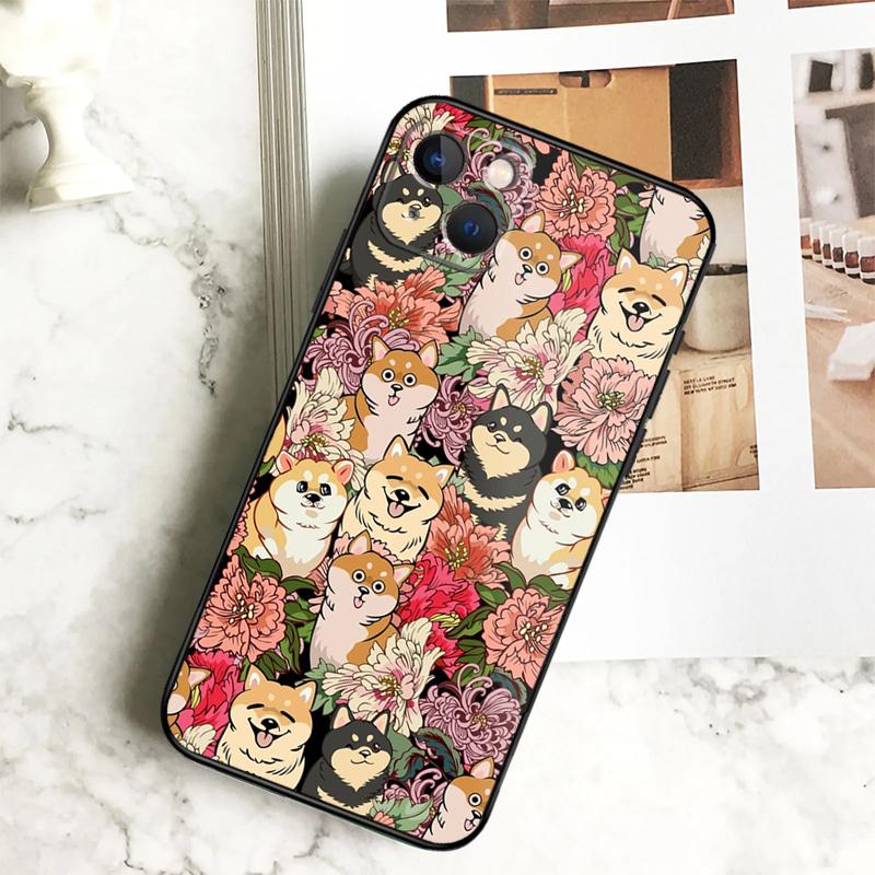 Cute Kawaii Shiba Inu Phone Case For iPhone 17 16 15 13 12 11 14 Pro Max Plus 12 13 Mini 16e 17 Air Cover Coque