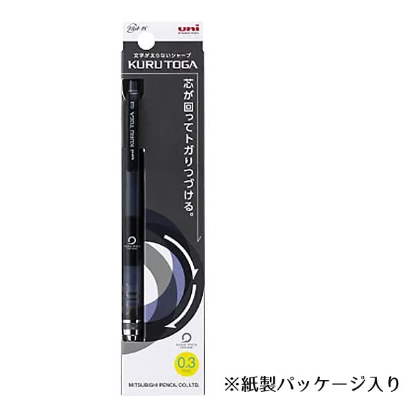 Mitsubishi Pencil Mechanical Pencil Kurutoga Standard Model Glass Color G Black No thick letters MITSUBISHI PENCIL 0.3mm M3-450-1P-GBC