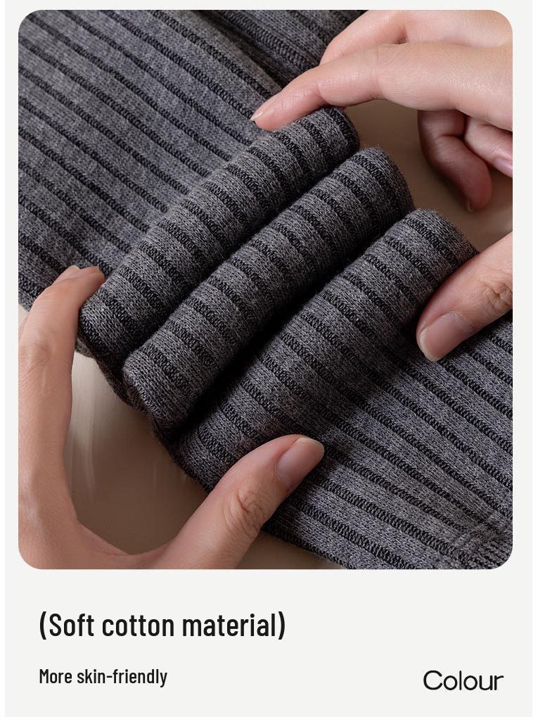 2025 Fleece-Lined Striped Leggings for Girls - Thick, Warm, and Stylish for Autumn & Winter