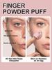 4/8PCS Box Mini Thumb Powder Puff, Four Color Water Concealer Powder Puff, Dry And Wet Dual-Use, Com