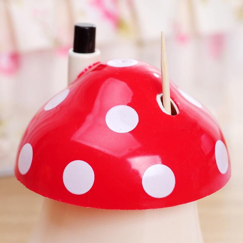 New Push-type Mushroom Automatic Toothpick Holder, Mushroom Cute Shape Plastic Toothpick Box, Creative Toothpick Bottle