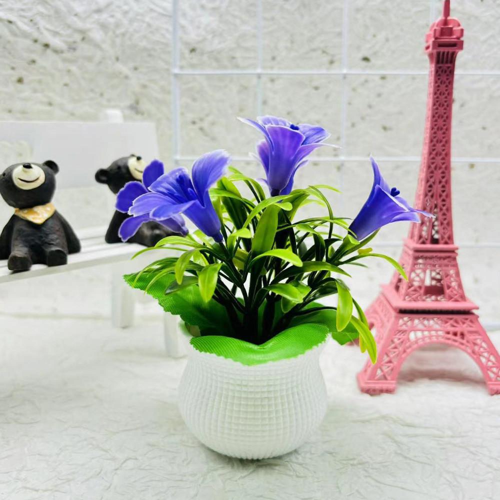 Lily Green Artificial Plant Potted Plant For Office Workspace And Room Living