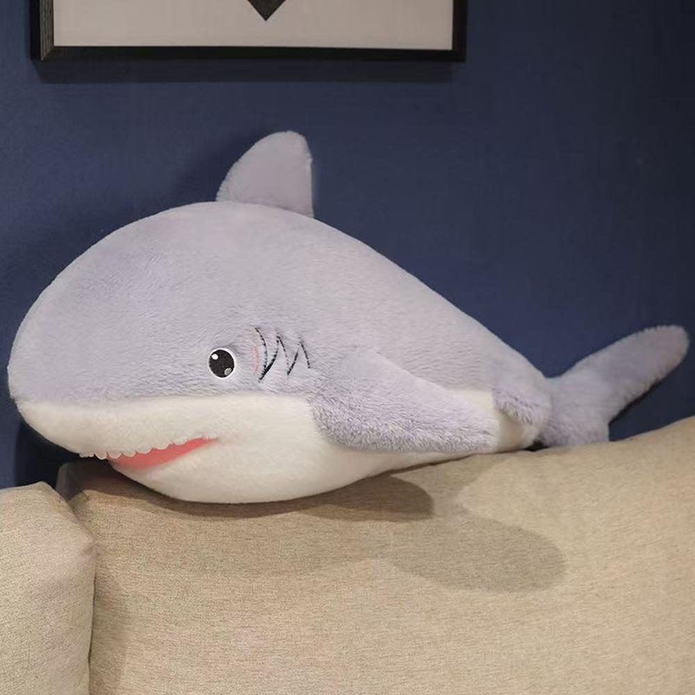 70cm Cute Shark Plush Toy - Blue Great White Shark - Soft Throw Pillow - Gift Doll - Child's Birthday Celebration Gift