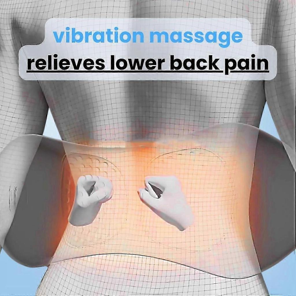 3 in 1 Back and Neck Massager with Heat, Ergonomic Spine Curve, Sciatica Relief, Black