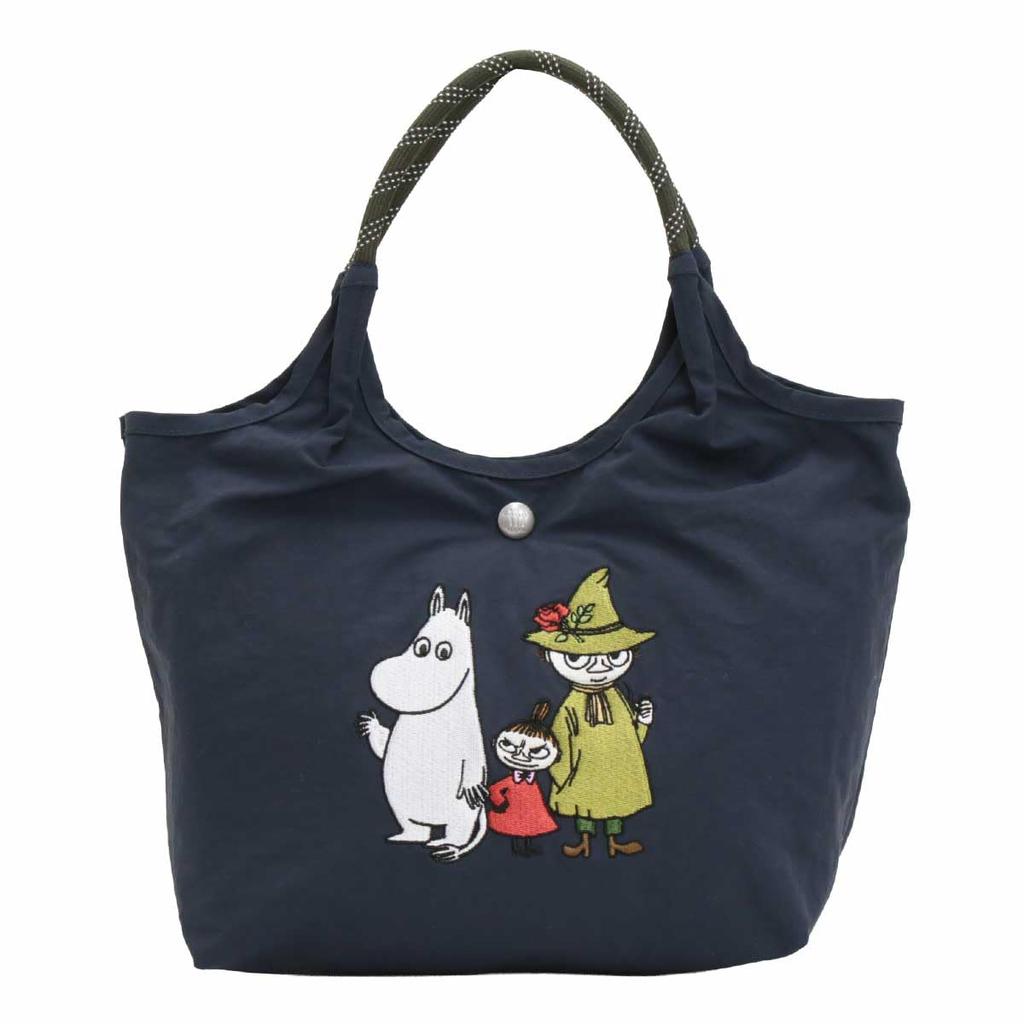 Moomin Little and Hattifattener Embroidered Tote Richly Embroidered Shoulder Bag [MOOMIN] [Official] My, Snufkin, Stinky, Bag, Bag, 2-Way RMPK-02