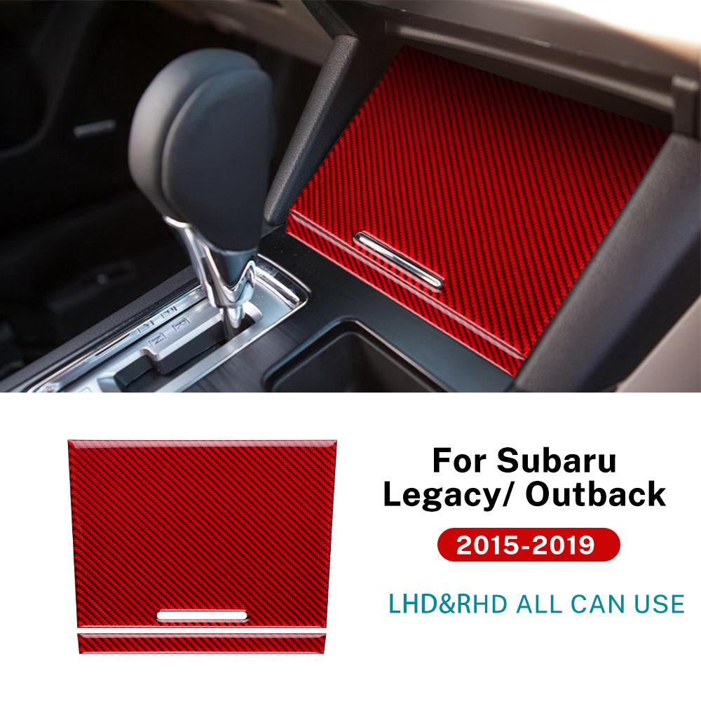 Real Soft Carbon Fiber Sticker For Subaru Legacy Outback 2015 2016 2017 2018 2019 LHD RHD Car Front Door Strip Interior Trim