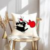 Katzenillustrationen Kissenbezug Weicher Plüsch Überwurf Kissenbezug Beidseitiger Dekorativer Kissenbezug Sofa Schlafzimmer Heimdekoration