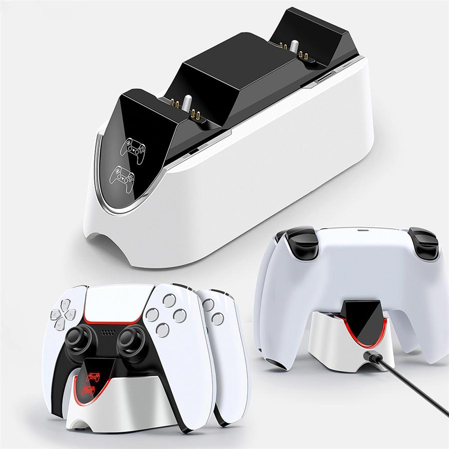 Manette de jeu poignée chargeur charge rapide double charge Pour PS5 Manette de jeu Station de charge