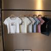 2025 Korean Style Cartoon Embroidered Slim Fit Cute Short Sleeve T-Shirt for Women