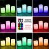 3pack LED Multing Color Flameless Pillar Candle Lights with Remote Battery Operated Candle for Christmas