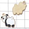 30 Mixed Black & White Enamel Panda Charms for DIY Jewelry
