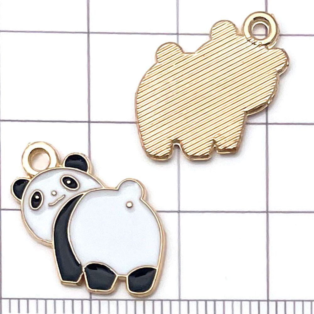 30 Mixed Black & White Enamel Panda Charms for DIY Jewelry