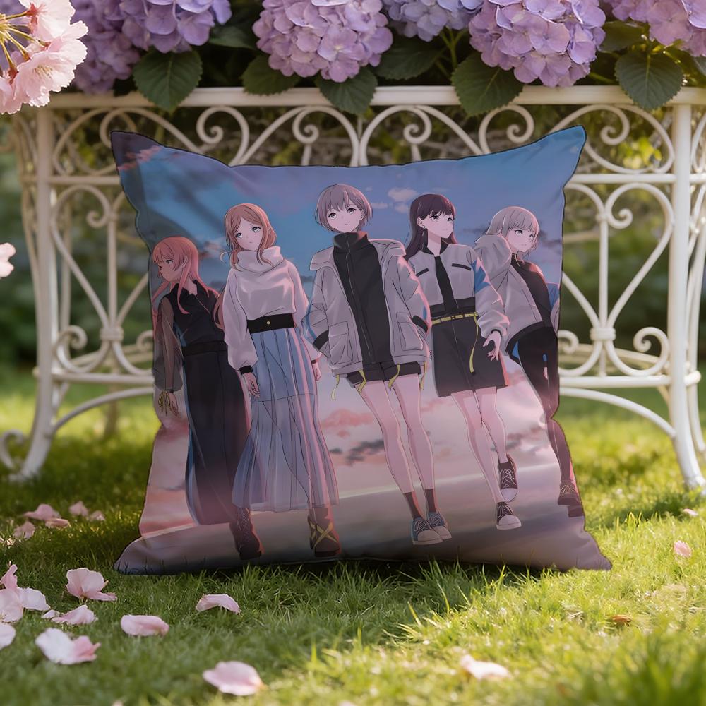 Anime B-BanG D-Dream! It's MyGO Cushion Cover Home & Car Dual-Scene Pillow Cover: Reversible for Premium Comfort