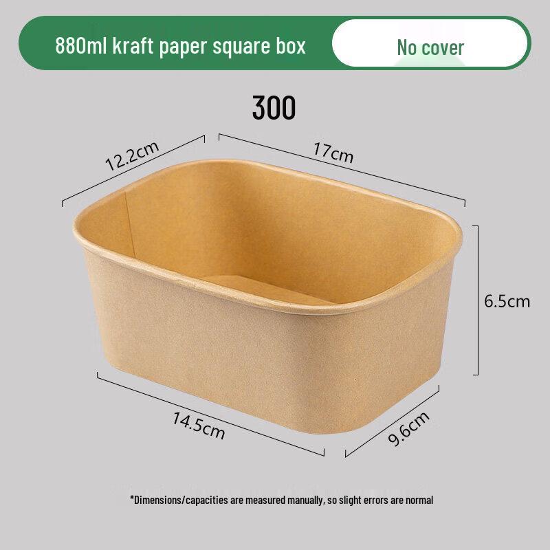 Disposable Kraft Paper Microwavable Takeaway Box