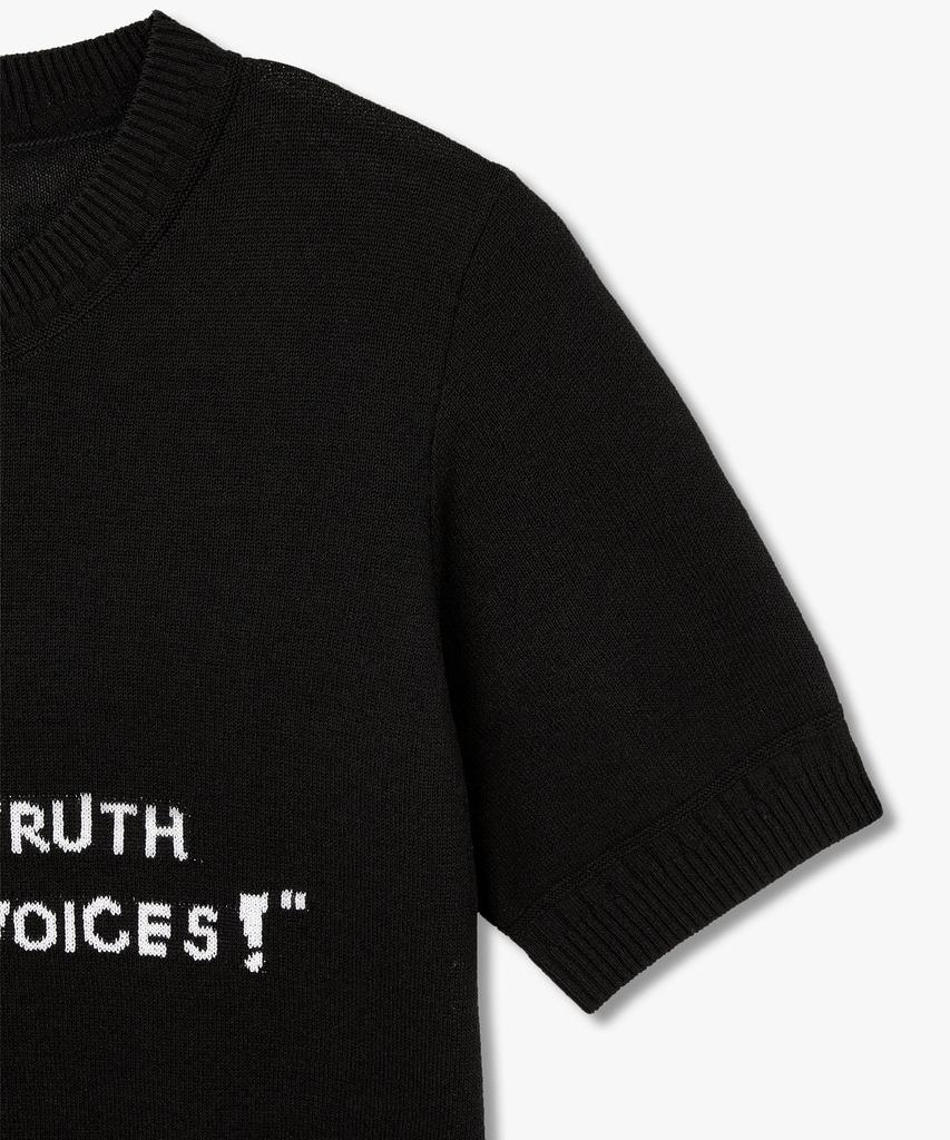 Bobeu Lettering Jacquard Knit Pullover_Black 7156350003