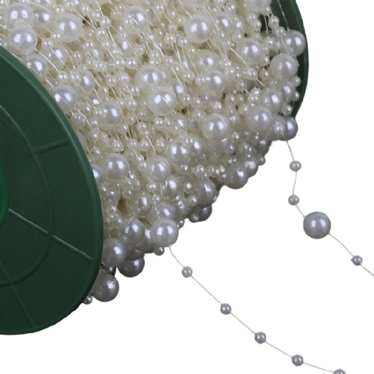 Imitation Pearls Beads Chain for Wedding Party Decoration Artificial Pearls Resin Beads for Art Craft and Jewelry Making