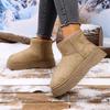 Fashion 2025 New Women Ankle Boots Warm Short Tube Bread Cotton Shoes Women Winter Thick Bottomed Lined Large Size Snow Boots Women