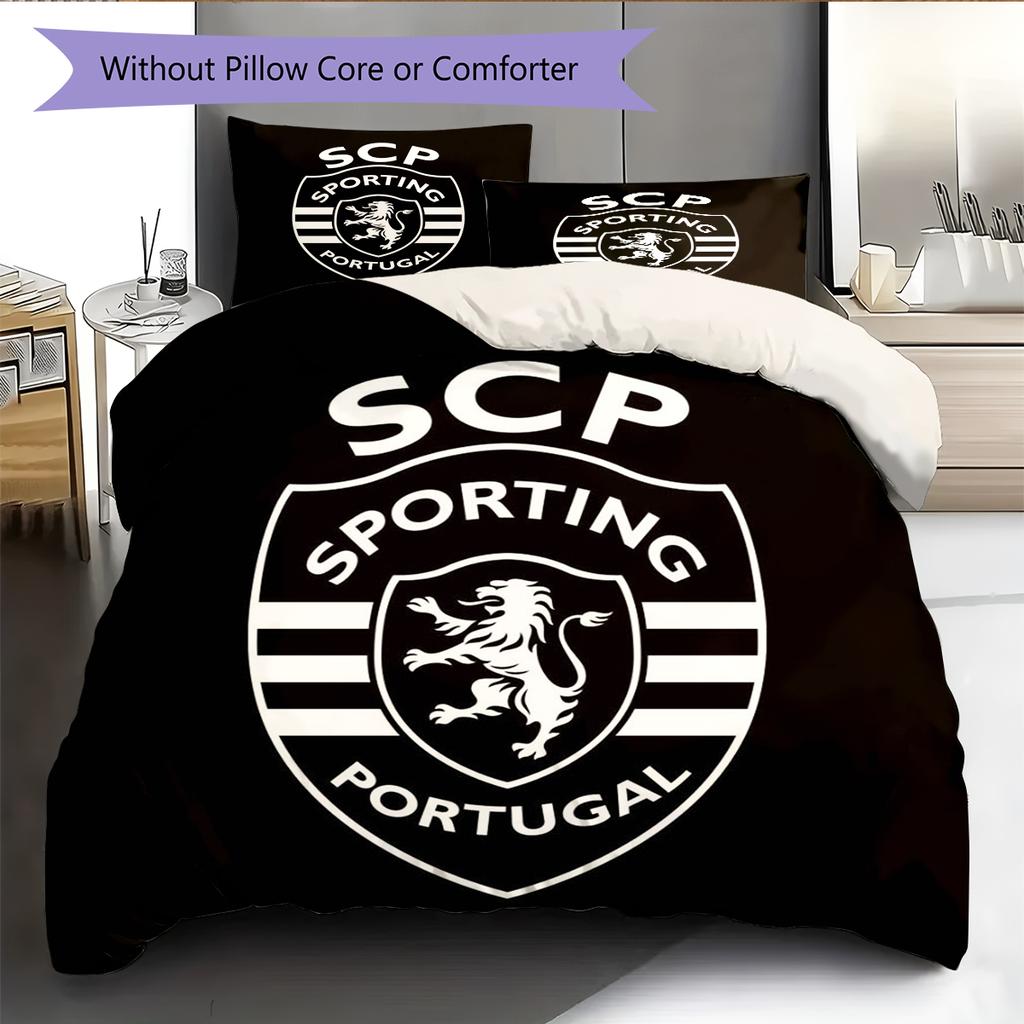 sporting fc Pattern Bedding Home Decoration Birthday Gift (1 * duvet cover + 2 * pillowcase, without core)