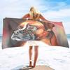 Microfiber Dog Print Beach Towel Blanket,Super Soft Plush Sand Proof Swimming Bath Pool Towel for Travel Camping Yoga Sport