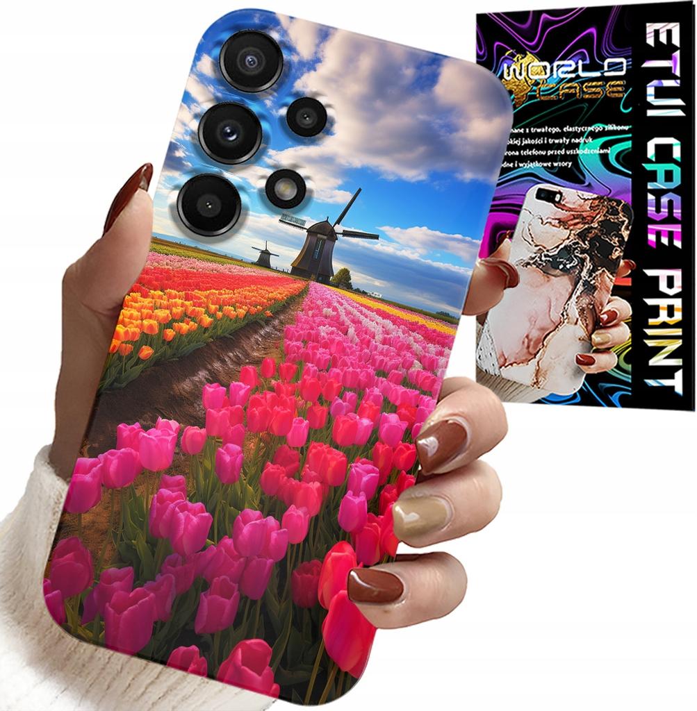 Etui Do Samsung Galaxy A13 4G - Pole Kolorowych Tulipanów, Tulipan, Case