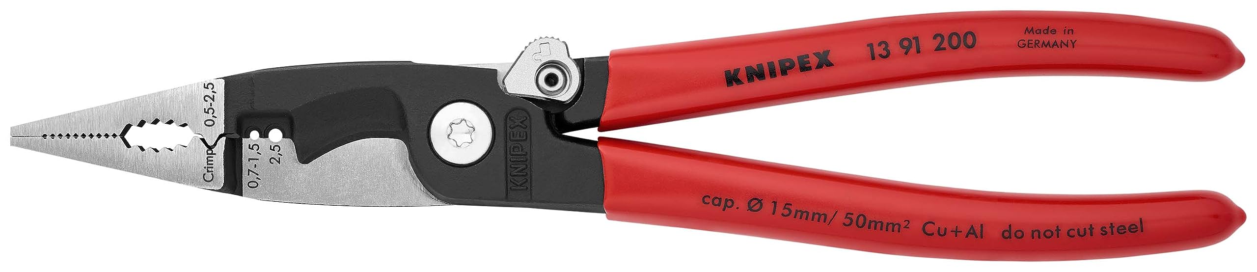 

KNIPEX Electropliers with Opening Spring 1391-200 (SB)