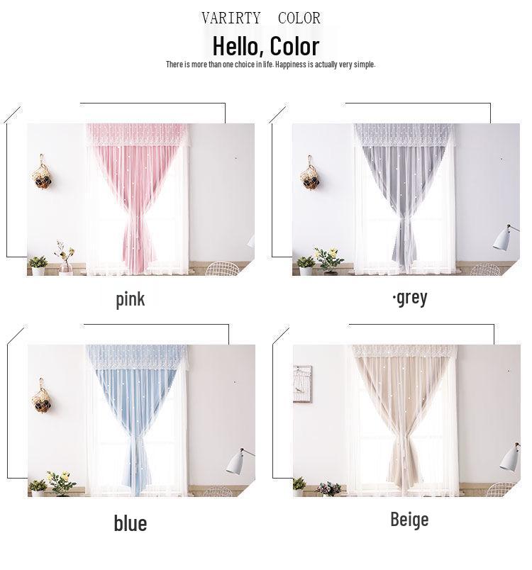 Self-Adhesive Blackout Velcro Curtain with Header for Balcony, Bedroom, Bay Window
