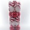 Christmas Decoration 8cm Plastic Balls Party Hanging Ornaments Classic Bucket Set Electroplated Spheres Holiday Decor