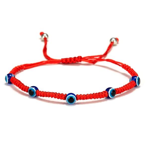

Turkish Lucky Evil Eye Bracelets For Women Handmade Red Thread String Bracelet Charm Lucky Adjustable Rope Friendship Jewelry