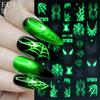 New Nail Art Stickers Ins Halloween Luminous Spider Web Ghost Imp Spider Nail Sticker Nail
