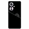 Reno 11F F25 Pro 5G Schwarze TPU Weiche Handyhülle, Einfaches Linien-Design