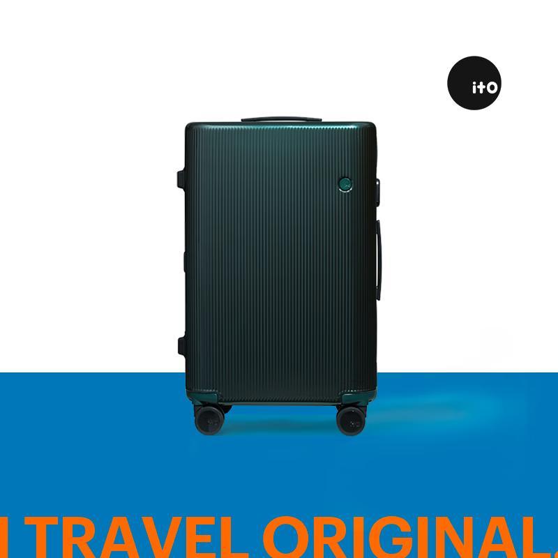 ITOITO Pistachio Striped Hardside Luggage 28 inches