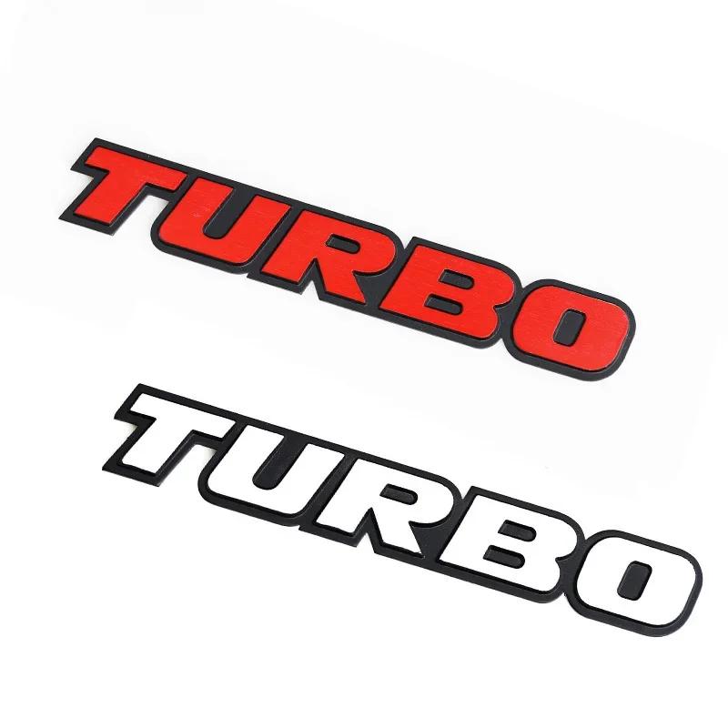 1 ks Styling auta Modifikované univerzální příslušenství 3D hliníková slitina Styl TURBO Dekorativní znak na karoserii Samolepka Znak