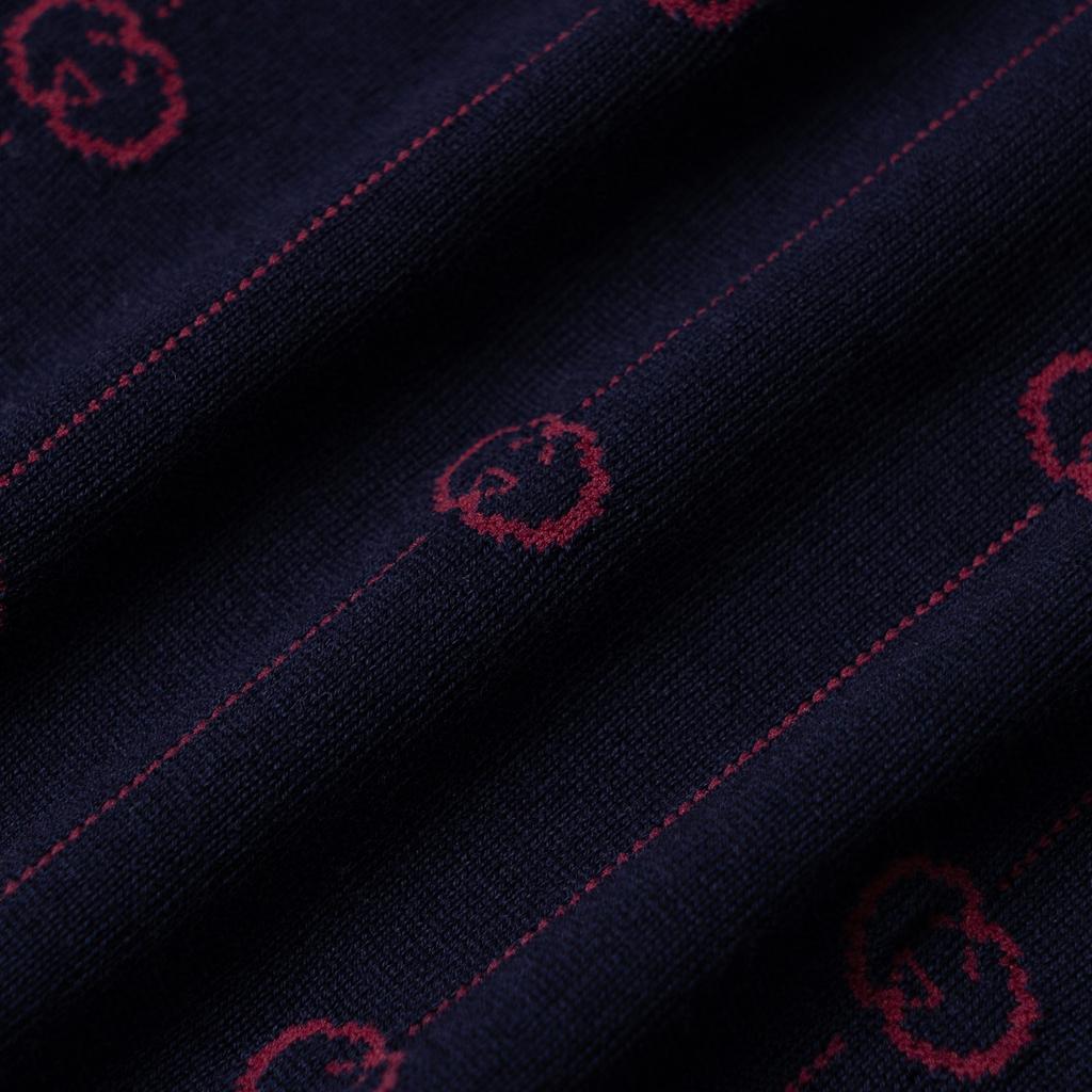 Gucci Sweaters Men's Blue V Neck Moderate Other 576902-XKAUM-4542